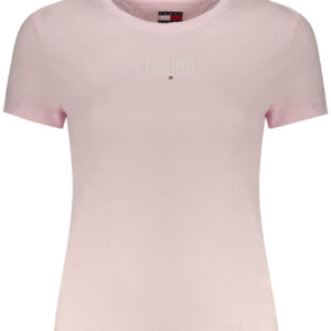 TOMMY HILFIGER T-SHIRT MANICHE CORTE DONNA ROSA