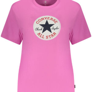 CONVERSE T-SHIRT MANICHE CORTE DONNA ROSA