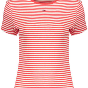 TOMMY HILFIGER T-SHIRT MANICHE CORTE DONNA ROSSO