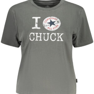CONVERSE T-SHIRT MANICHE CORTE DONNA GRIGIO