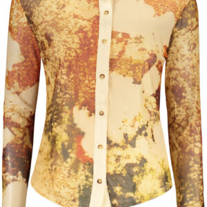 DESIGUAL CAMICIA MANICHE LUNGHE DONNA BEIGE