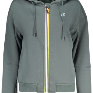 K-WAY FELPA CON ZIP DONNA VERDE