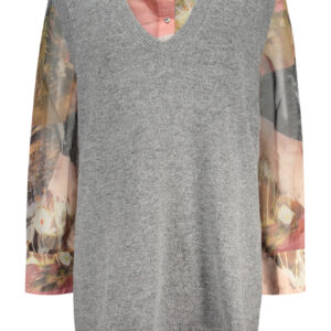 DESIGUAL CAMICIA MANICHE LUNGHE DONNA GRIGIO